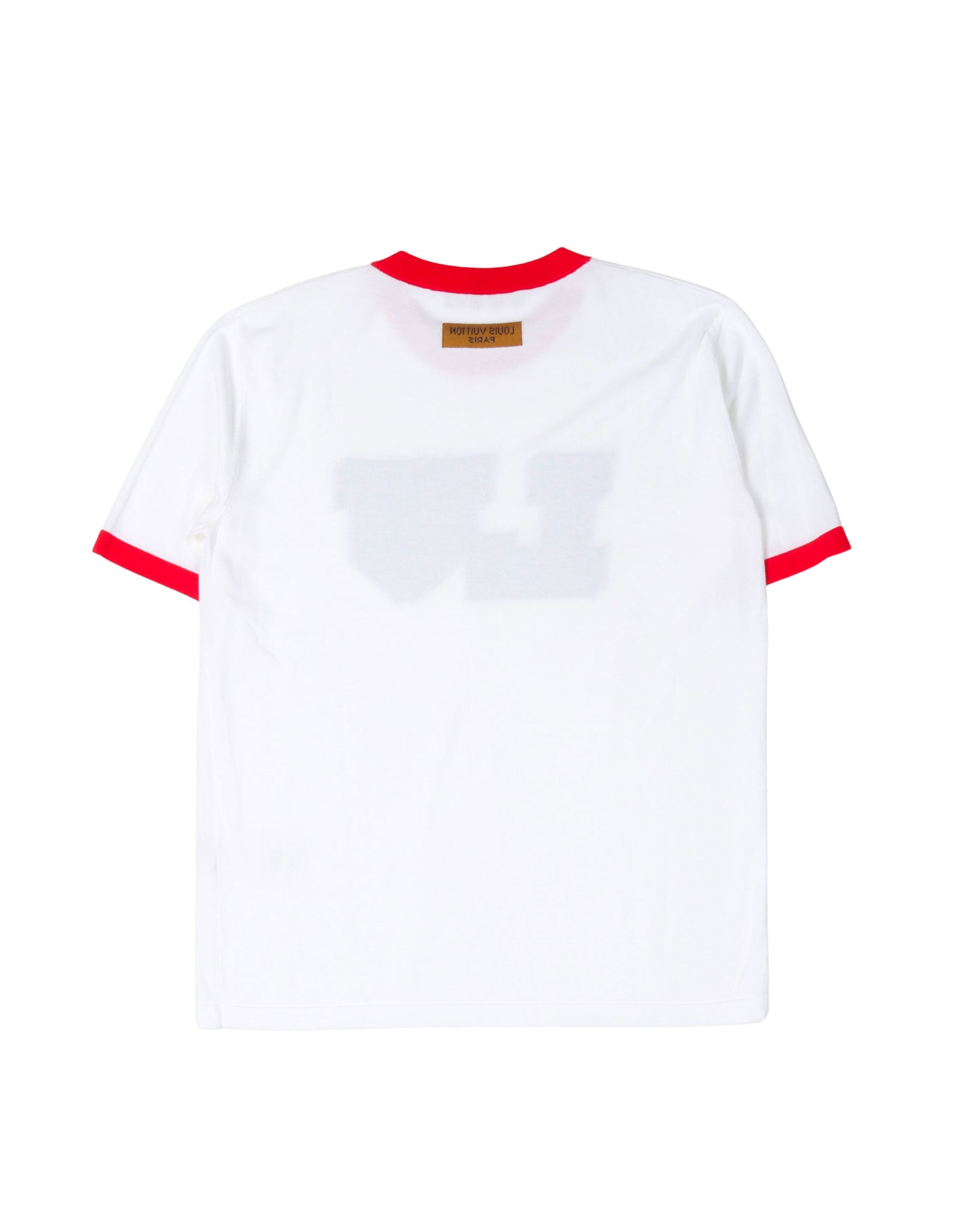 Intarsia Graphic Short Sleeved Ringer Knit T-Shirt