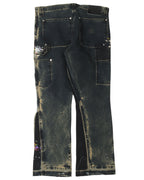 Paint Splatter Carpenter Flare Pants