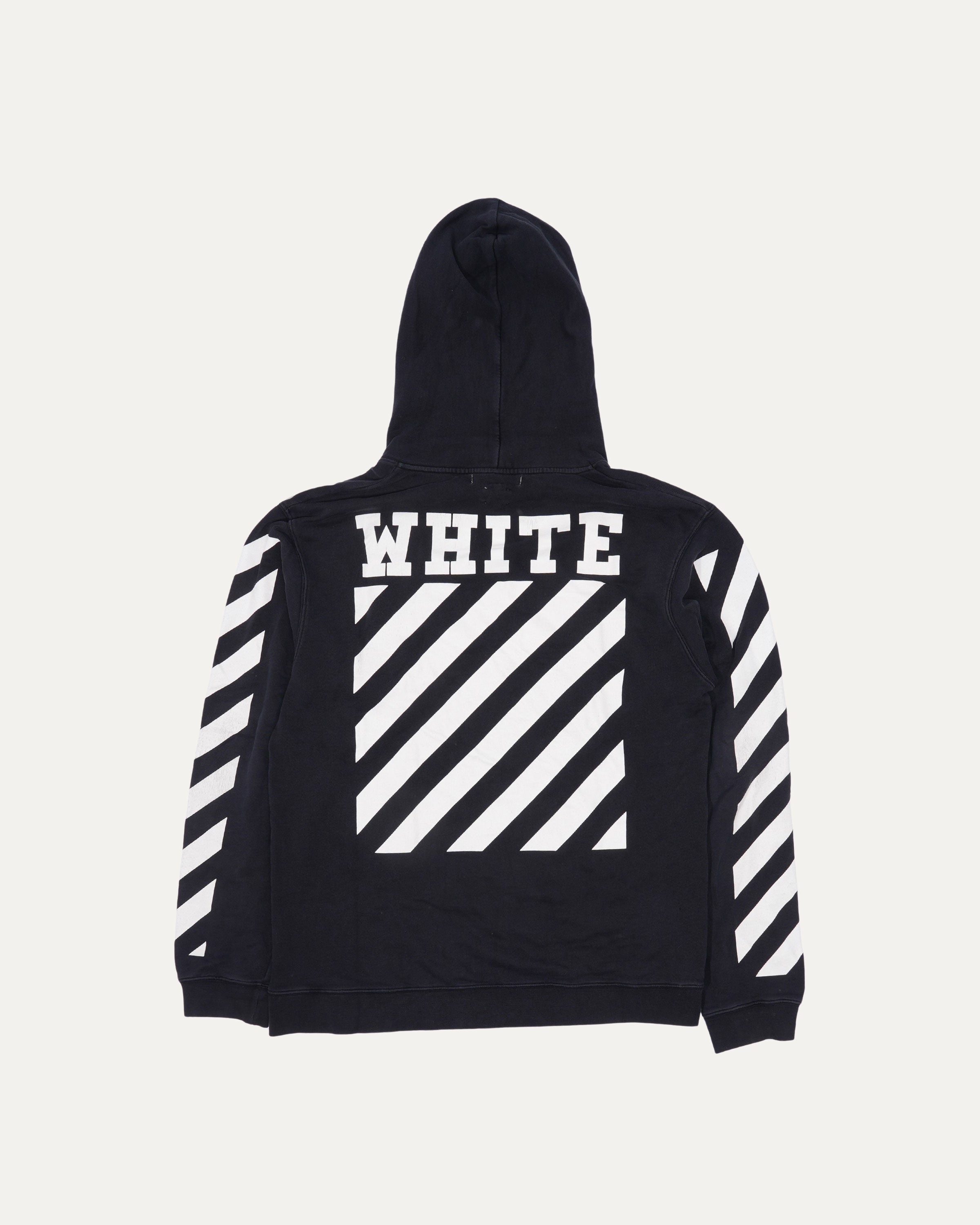 Diag-Stripe Print Hoodie