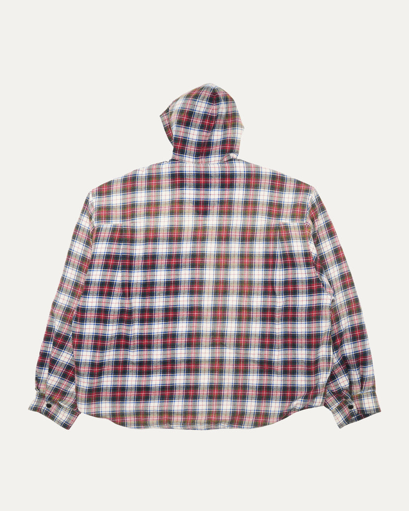 Bleached Hooded Check Flannel