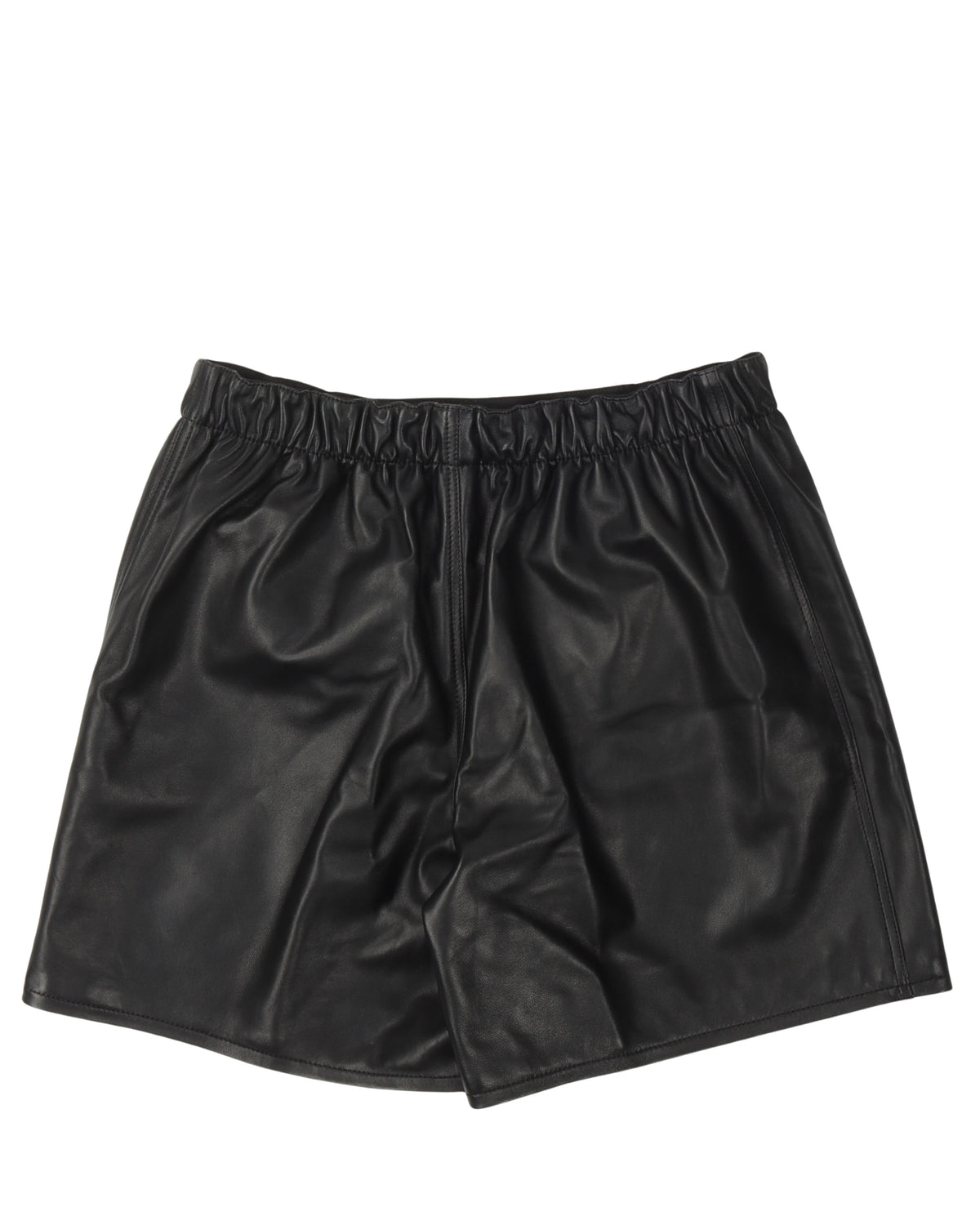 Lamb Leather Cross Patch Shorts