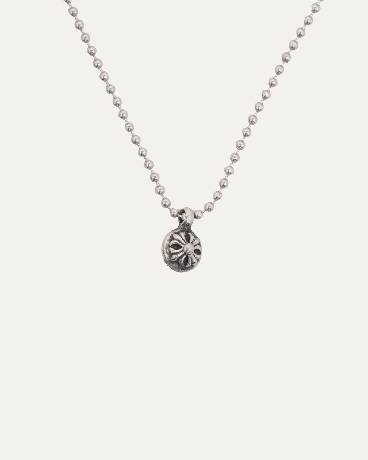 Plus Ball Pendant on Ball Chain Necklace