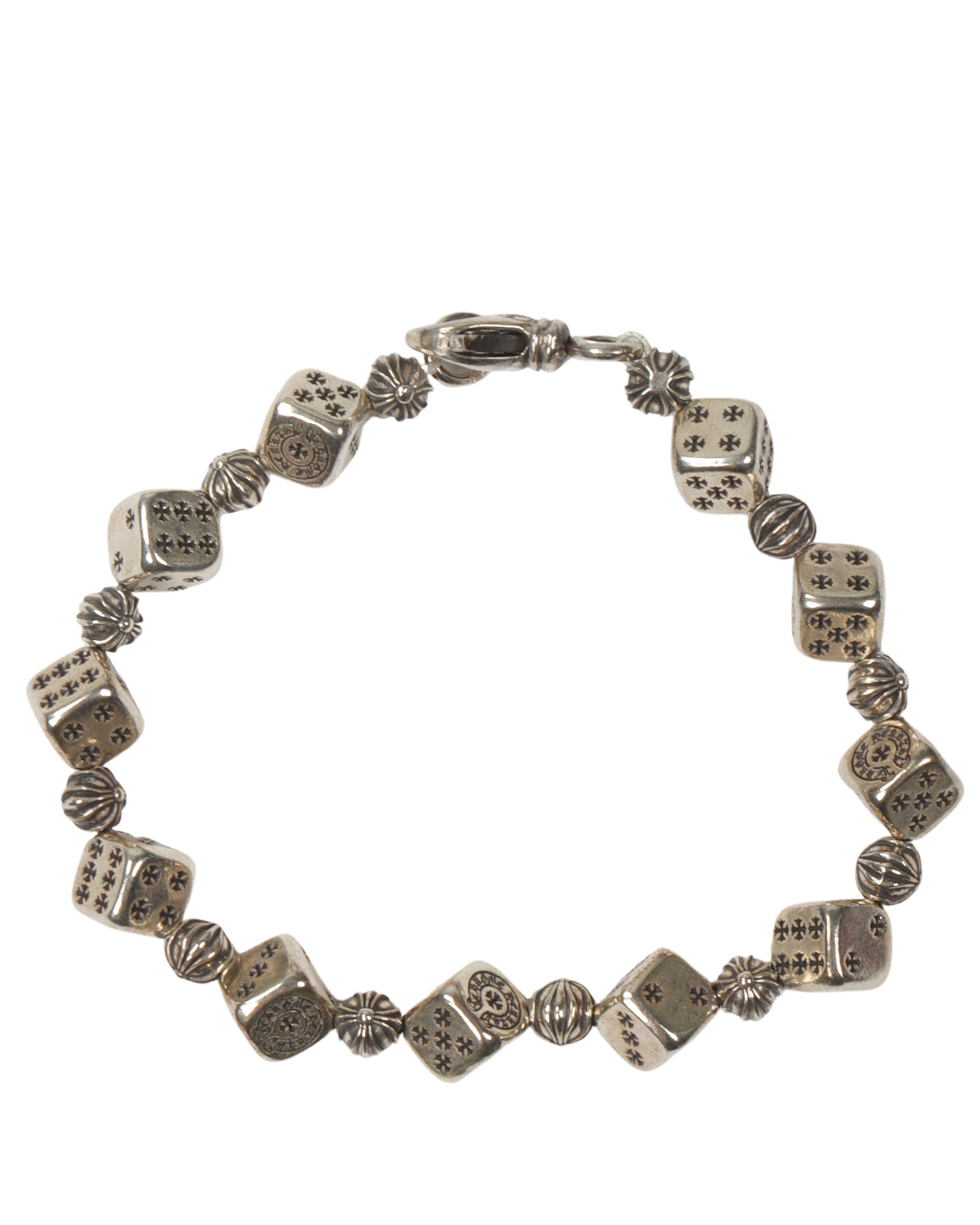 Silver Dice Bracelet