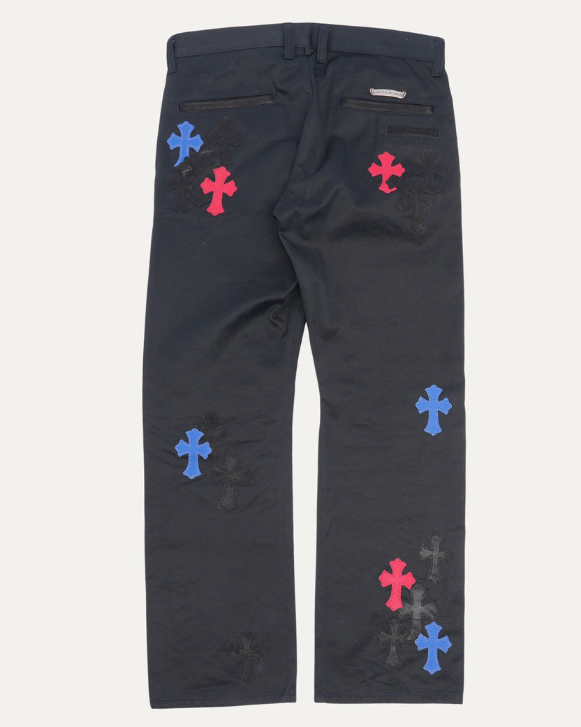 Multicolor Cross Patch Chino Pants