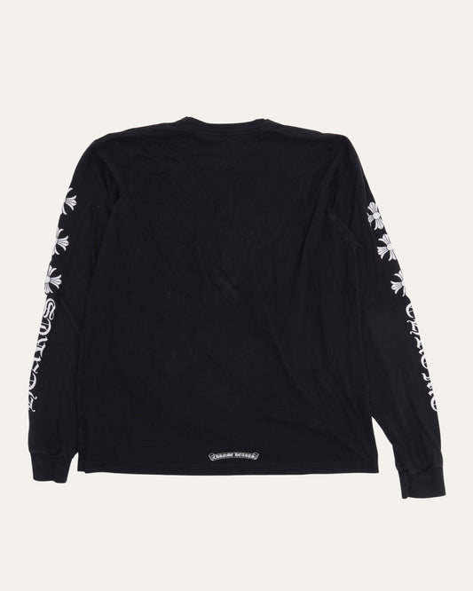 Scroll Logo Plus Cross Long Sleeve Pocket T-Shirt
