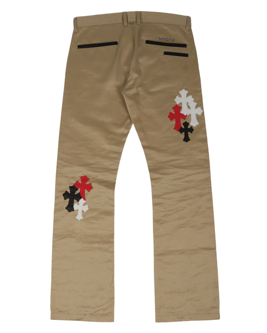 Multicolor Cross Patch Chino Pants