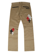 Multicolor Cross Patch Chino Pants