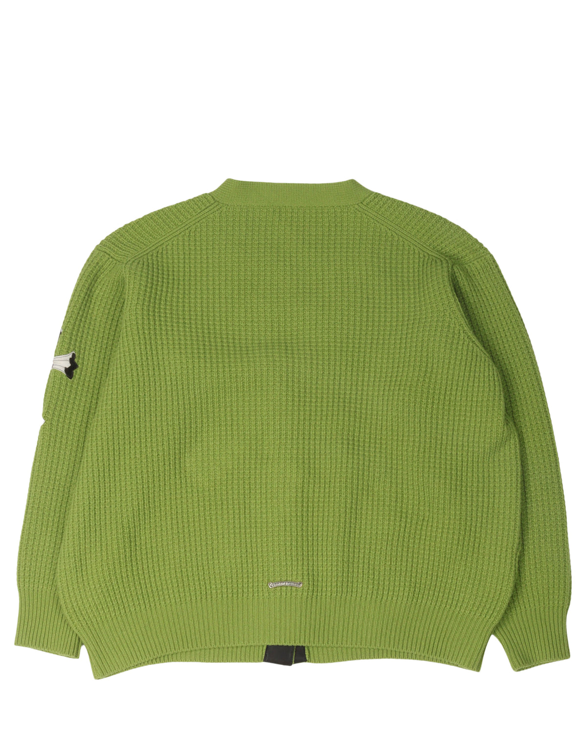 Cashmere Cross Patch "Hit & Run" Cardigan Sweater