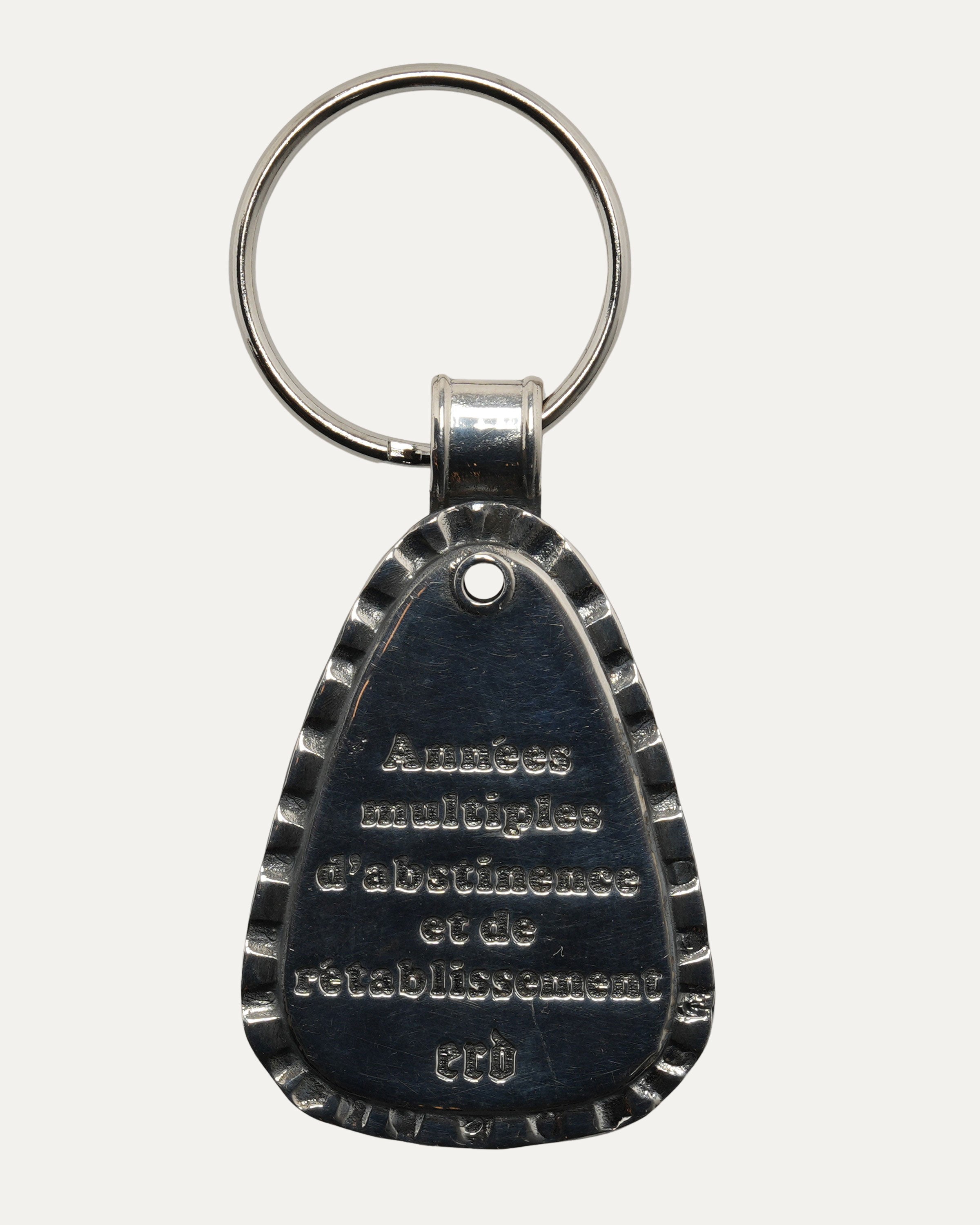 NA Engraved Silver Key Ring