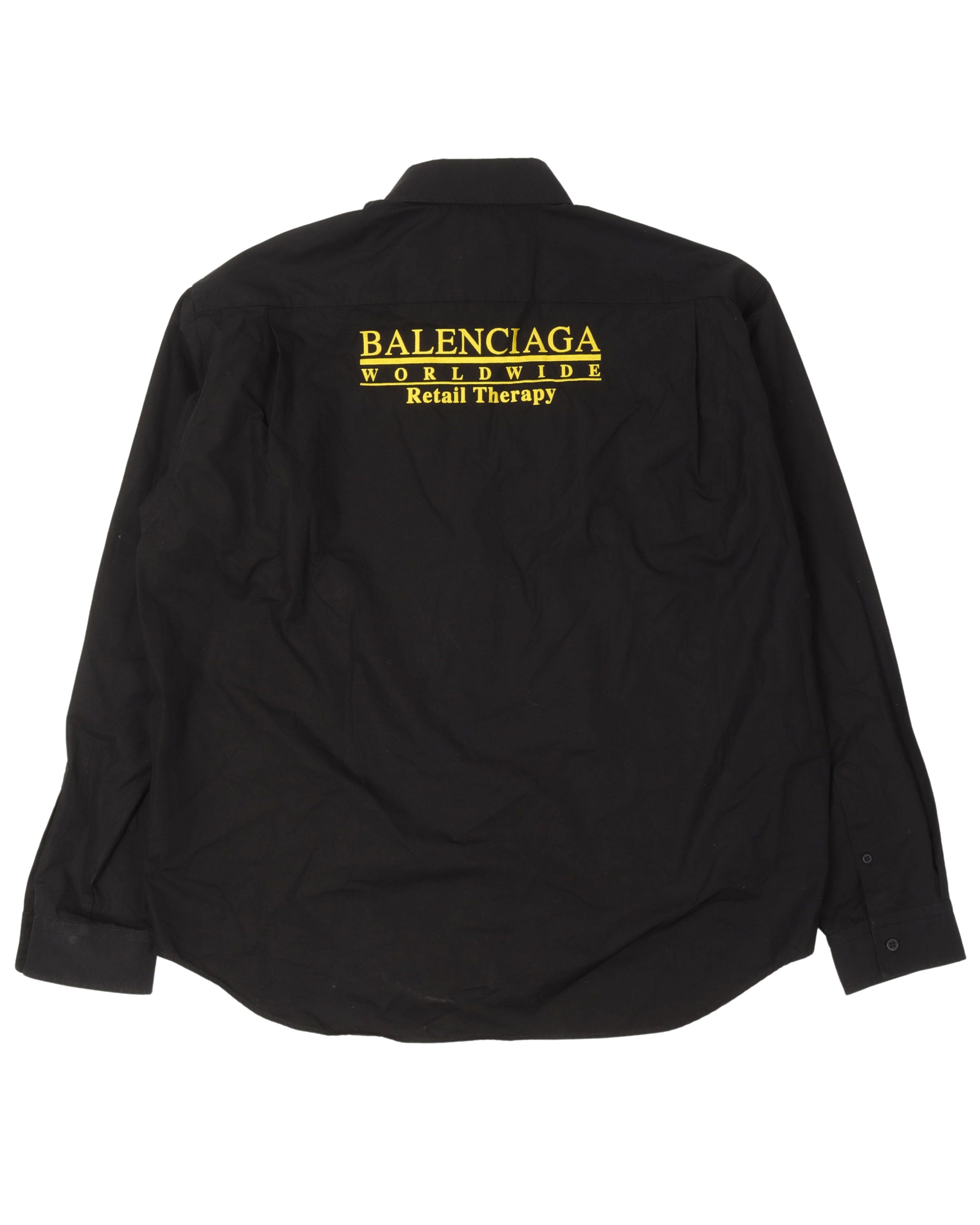 balenciaga button up t shirt