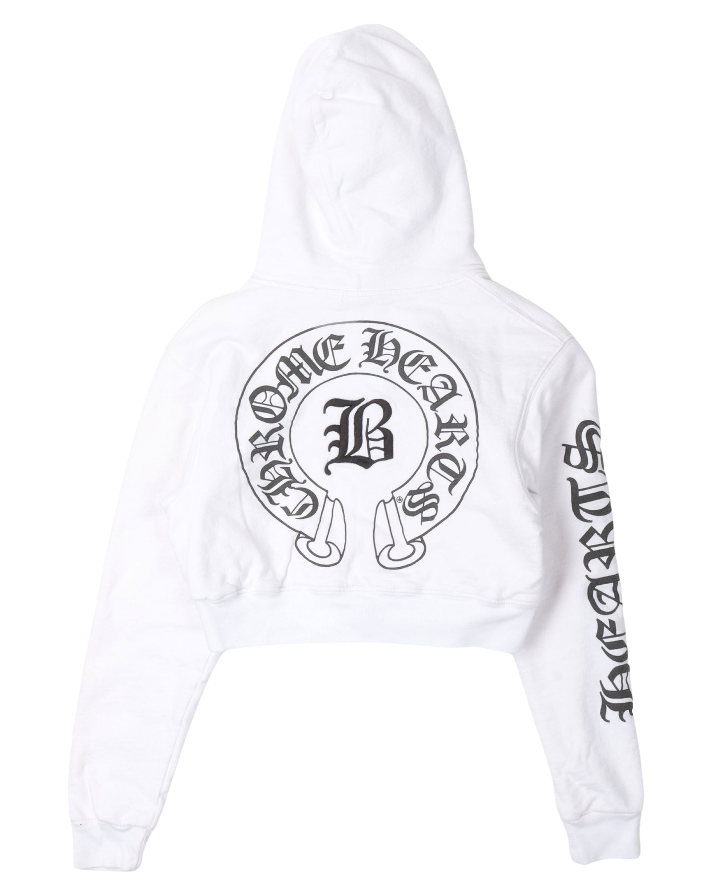 Bella Hadid Cropped Horseshoe Logo Hoodie