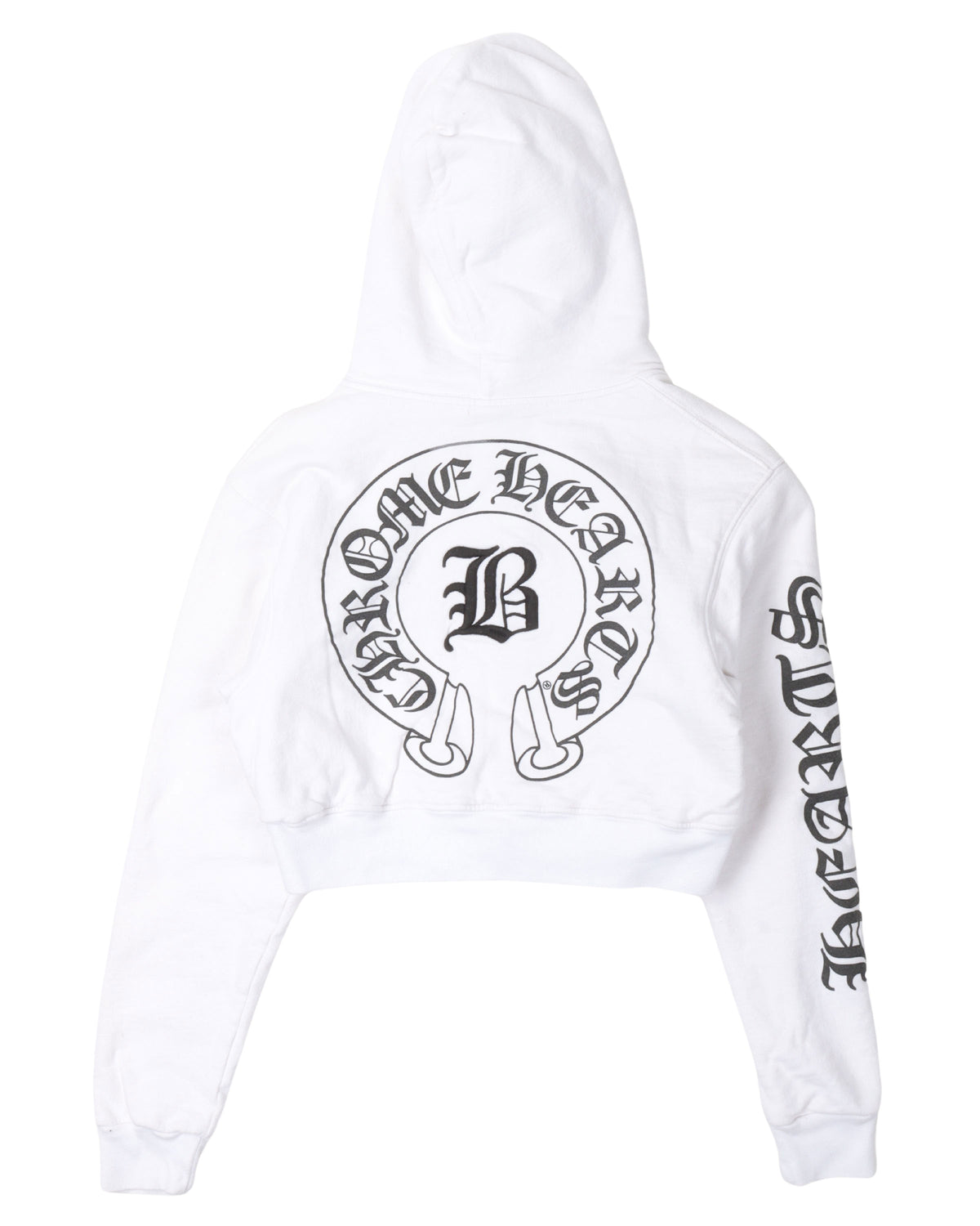 Bella Hadid Cropped Horseshoe Logo Hoodie