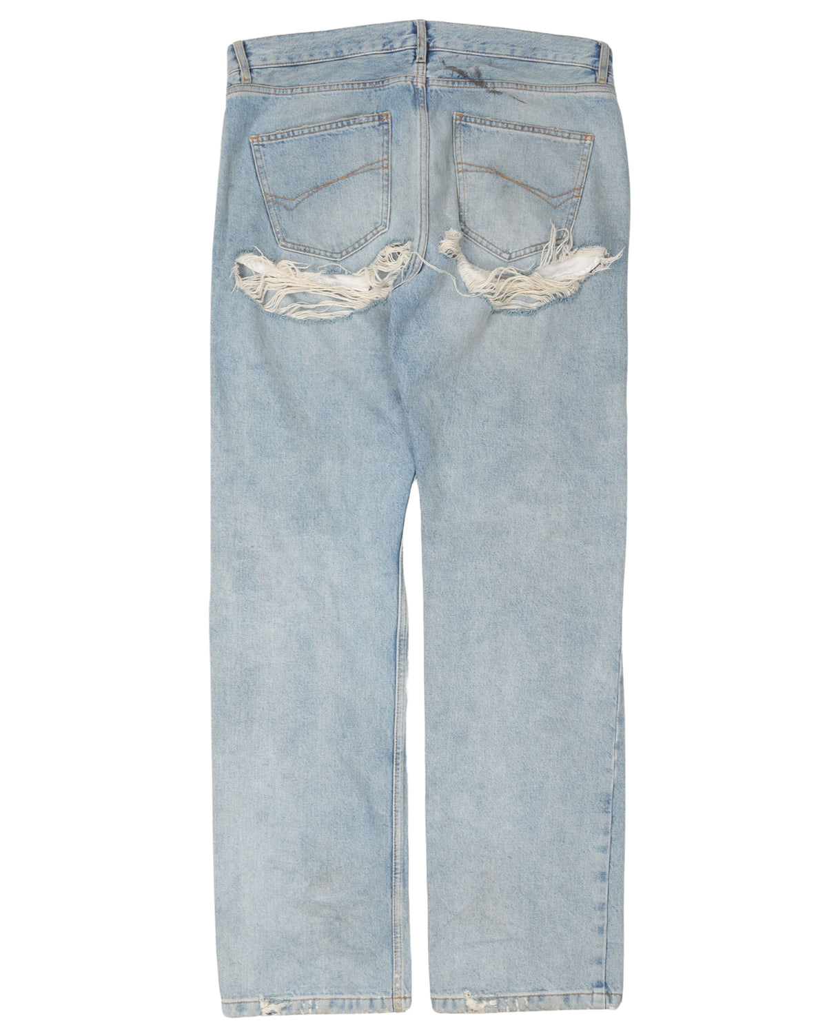 Sample Distressed Straight Leg Jeans