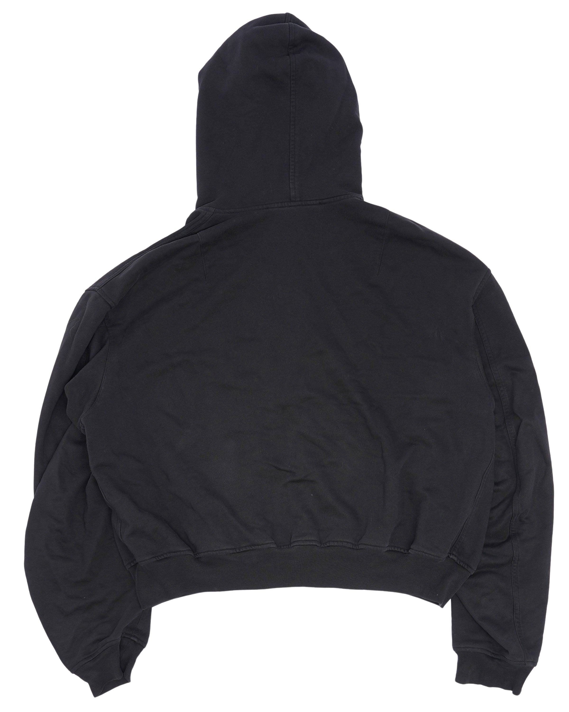 FW14 Suede Trim Zip Up Hoodie