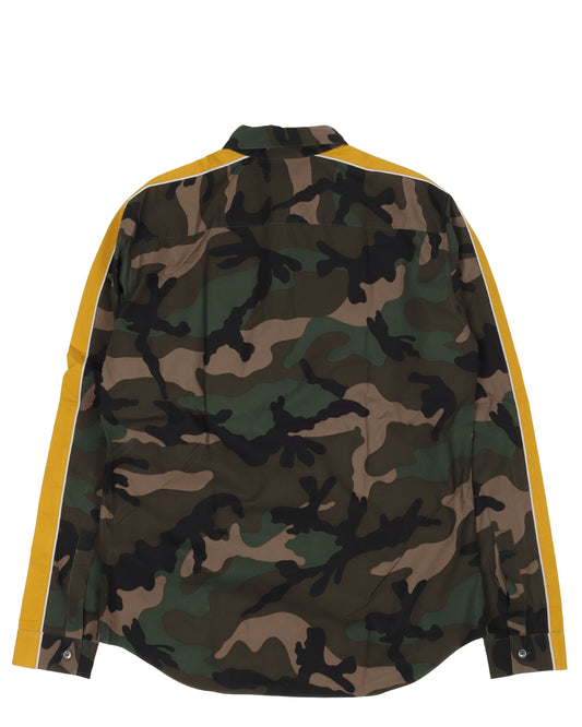 Camouflage Side Stripe Button Shirt