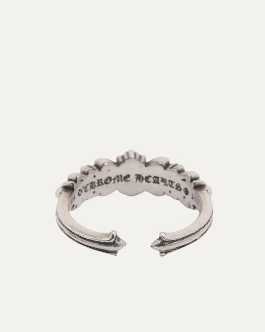 Mini Double Floral Cross Ring