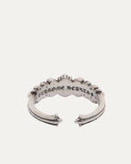 Mini Double Floral Cross Ring
