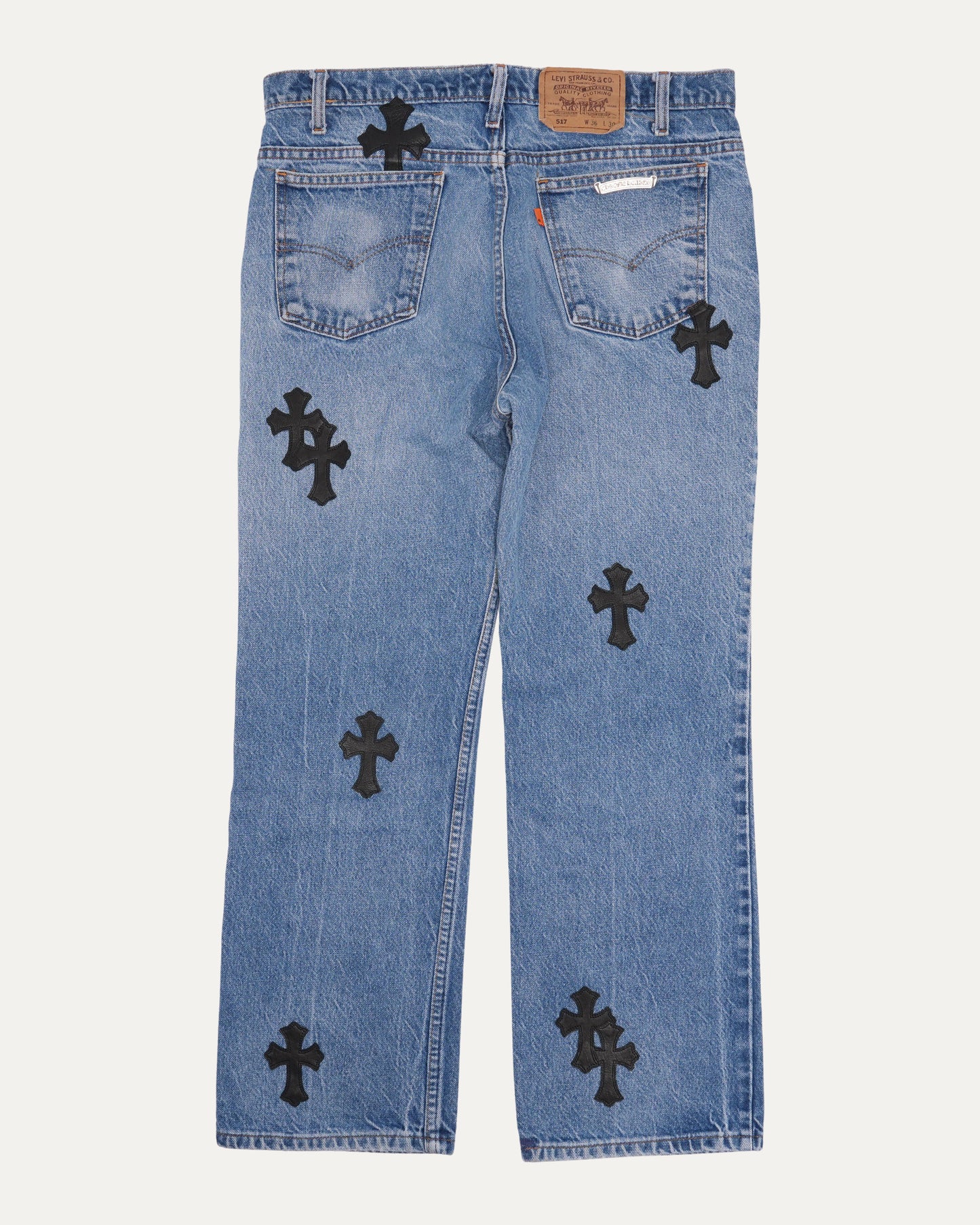 Levi's 517 Orange Tab Cross Patch Jeans