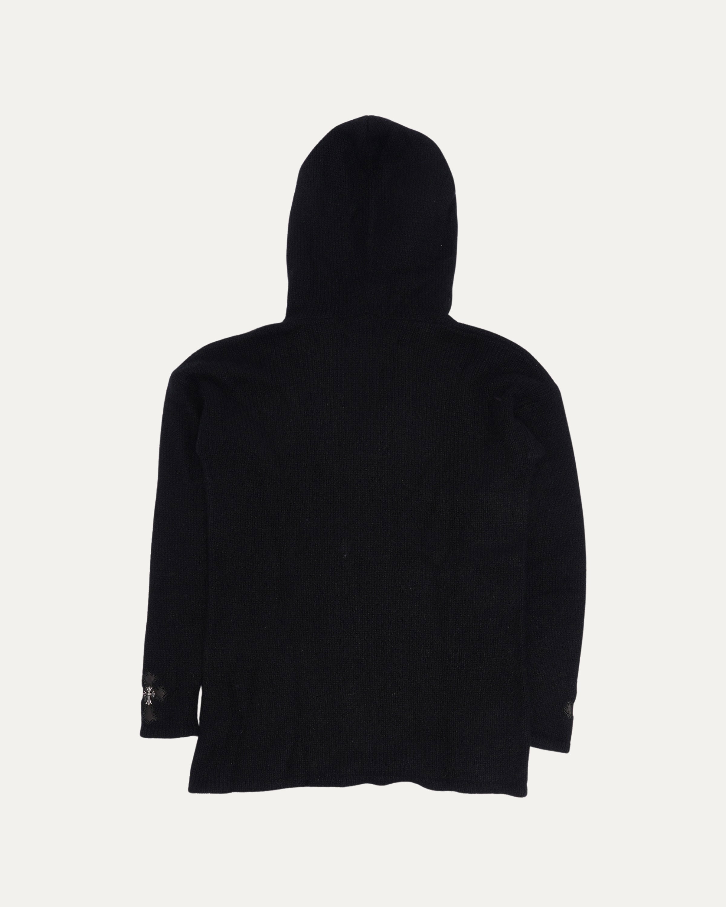 Cashmere-Mohair Blend Cross Patch Hoodie