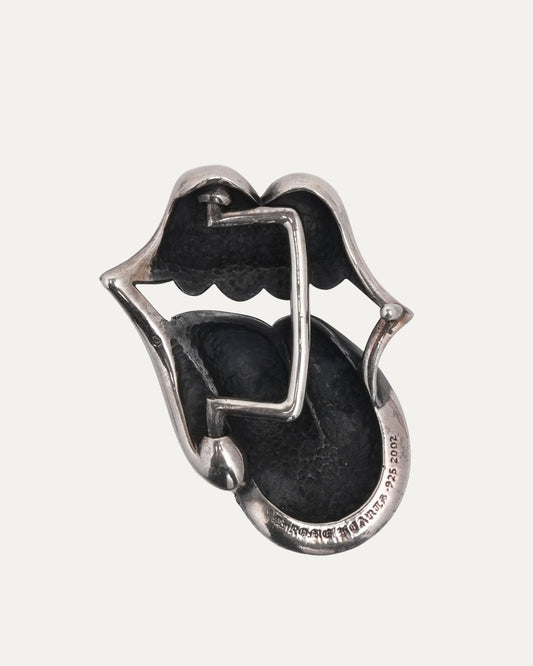 Diamond Rolling Stones Tongue and Lips Belt Buckle