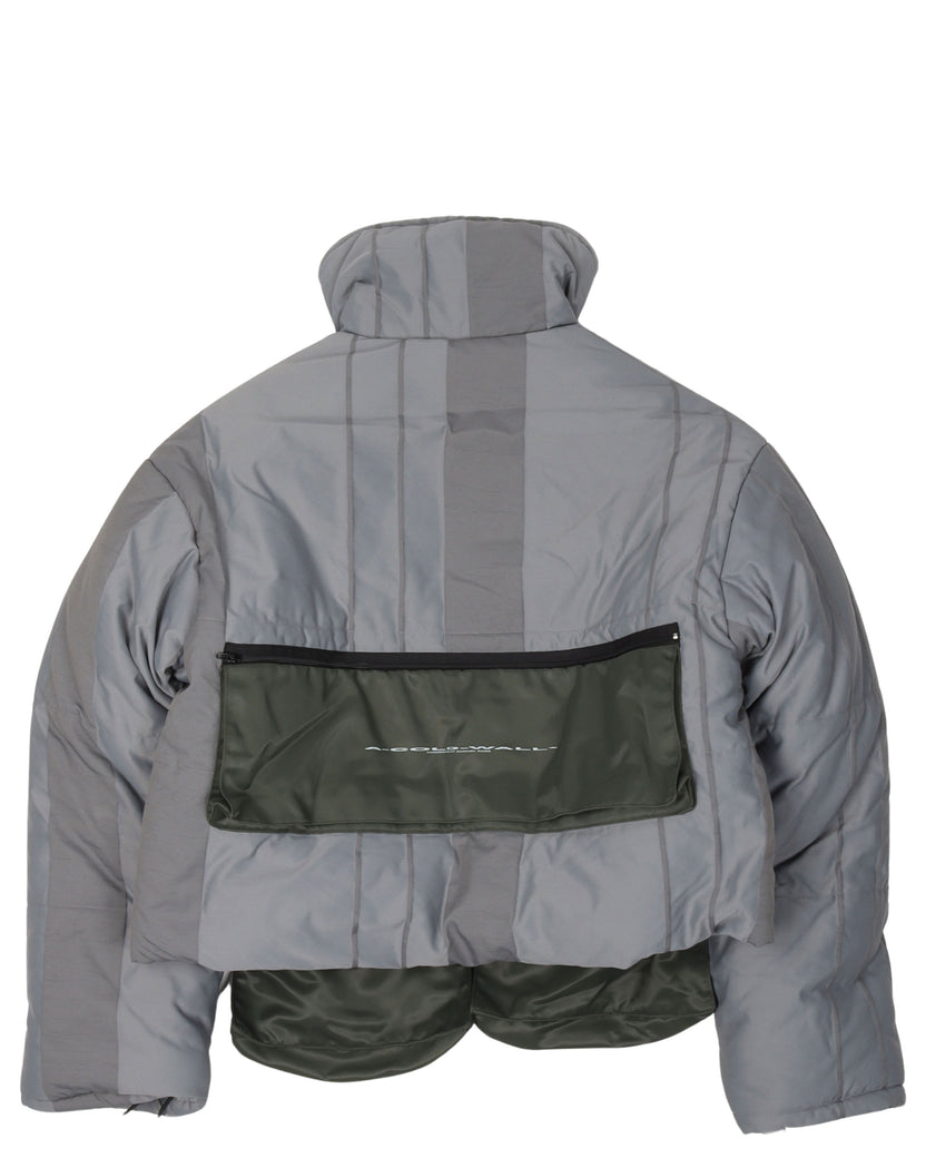 Cargo Puffer Jacket detachable pockets