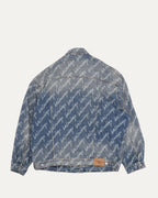 All Over Logo Oversized Denim Jacket