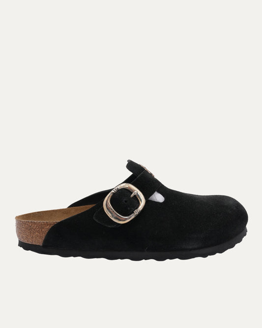Dagger Embellished Birkenstock Boston Suede Mule