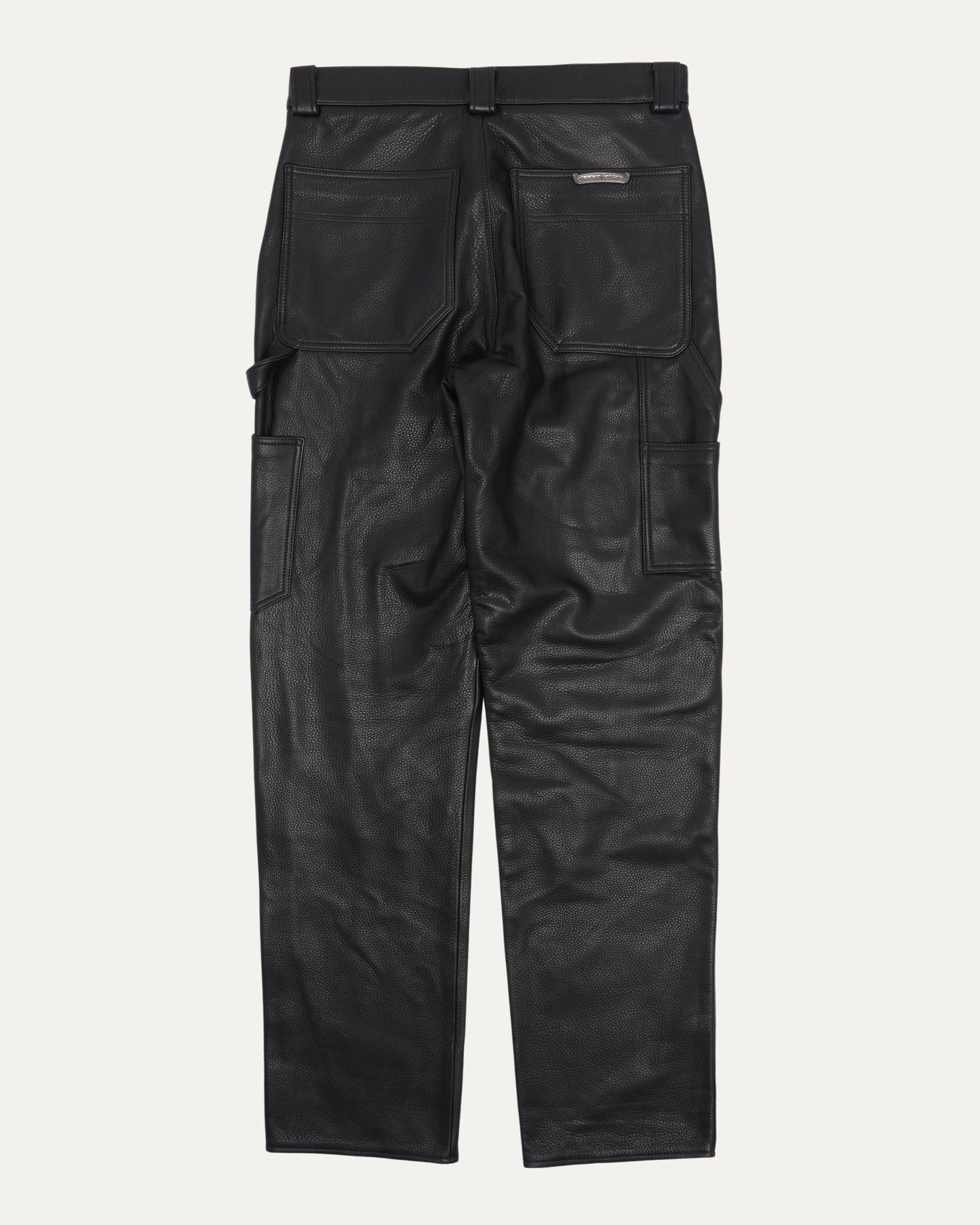 Fleur Knee Leather Carpenter Pants