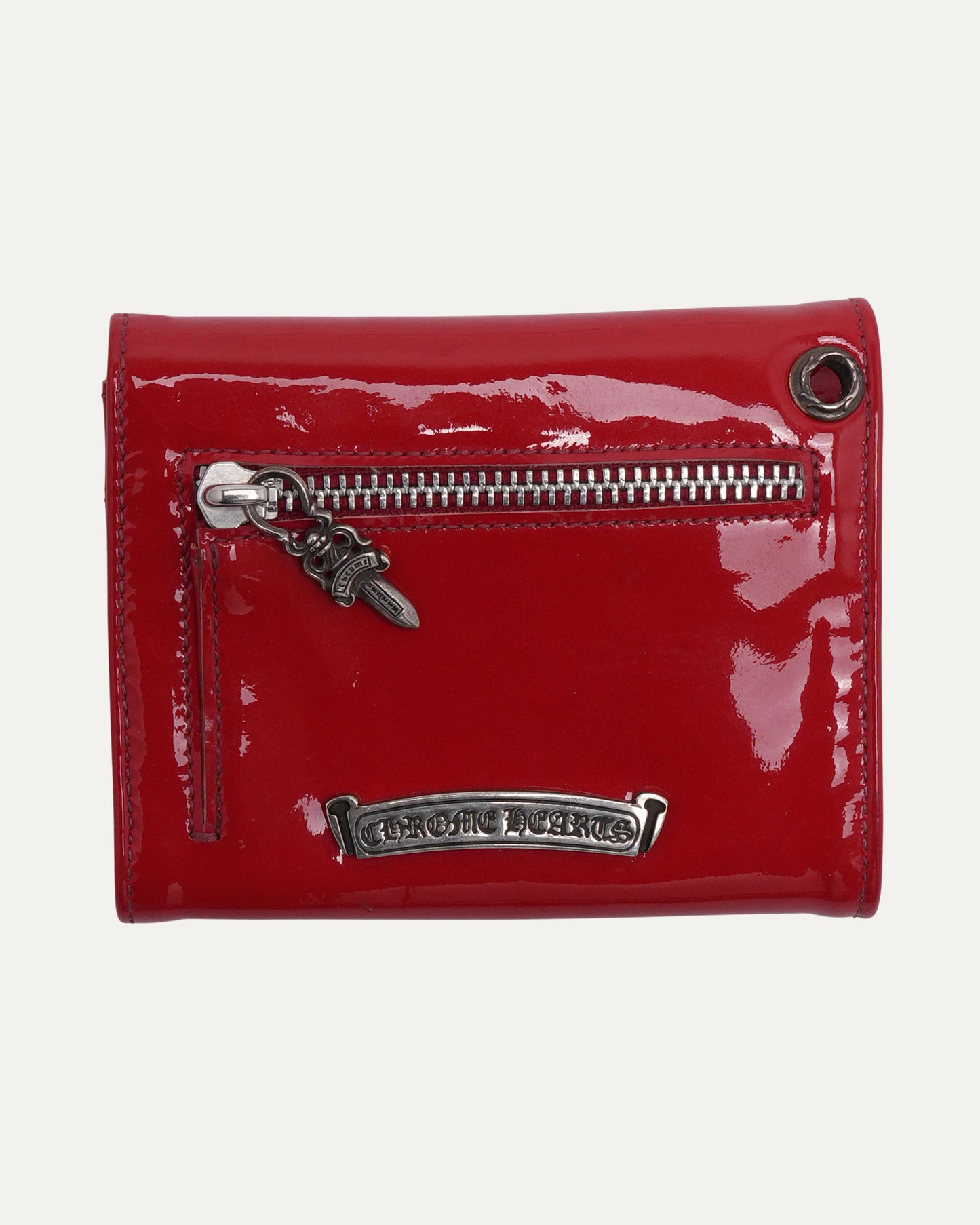 Patent Leather Trifold Snap Wallet