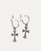Cross Hoop Earrings Set