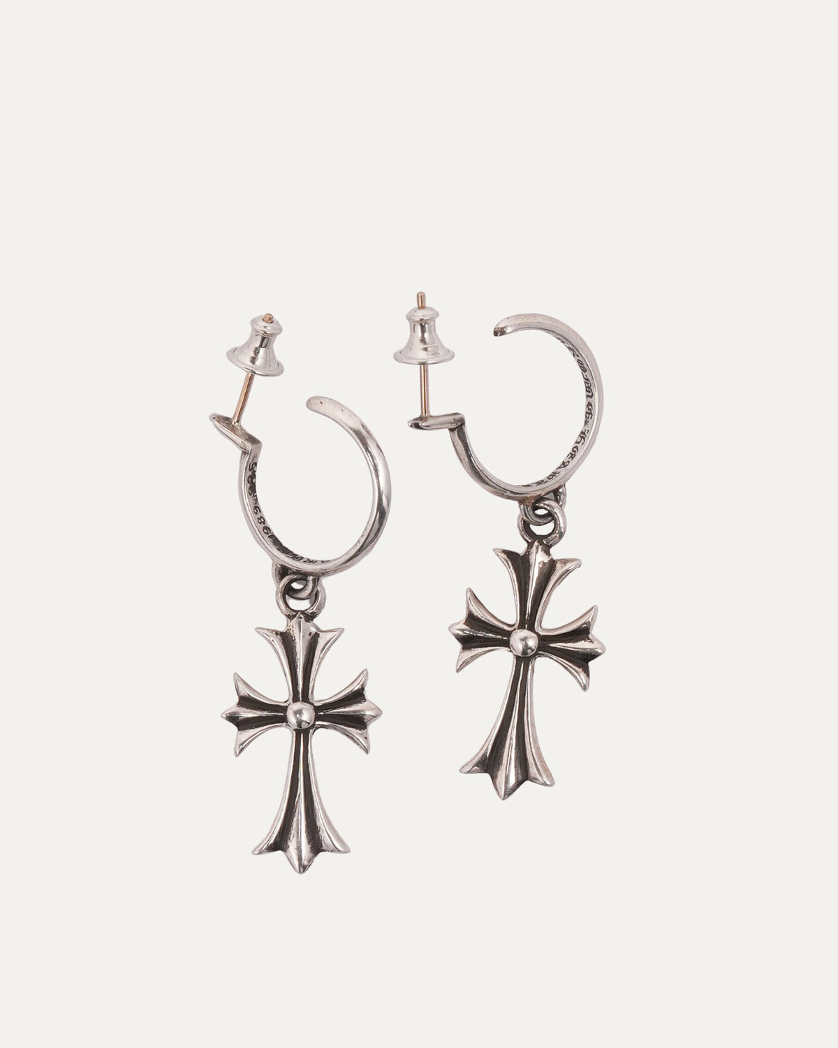 Cross Hoop Earrings Set