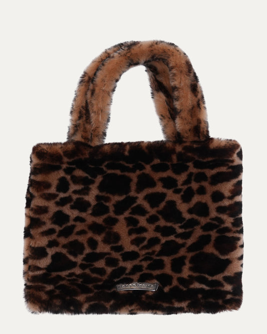 Embellished Faux Fur Bag