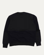 Mixed Material Crewneck Sweatshirt