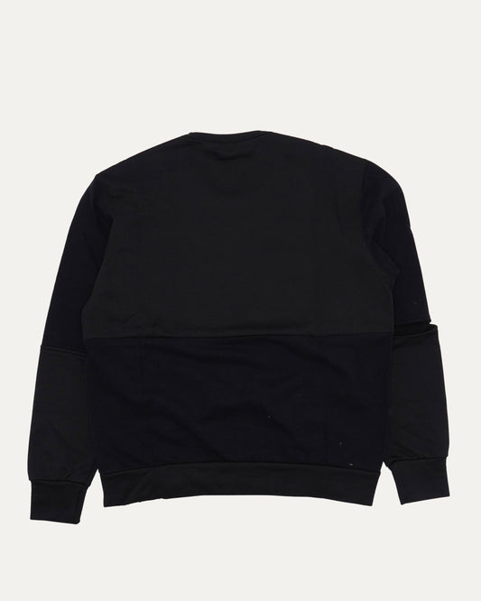 Mixed Material Crewneck Sweatshirt