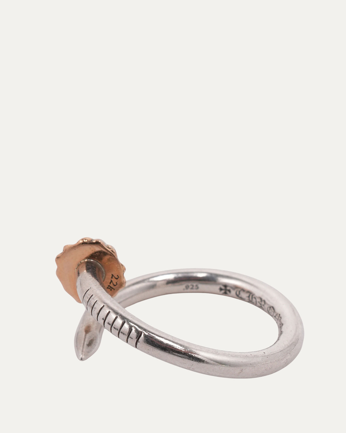 Mixed Metal Nail Ring
