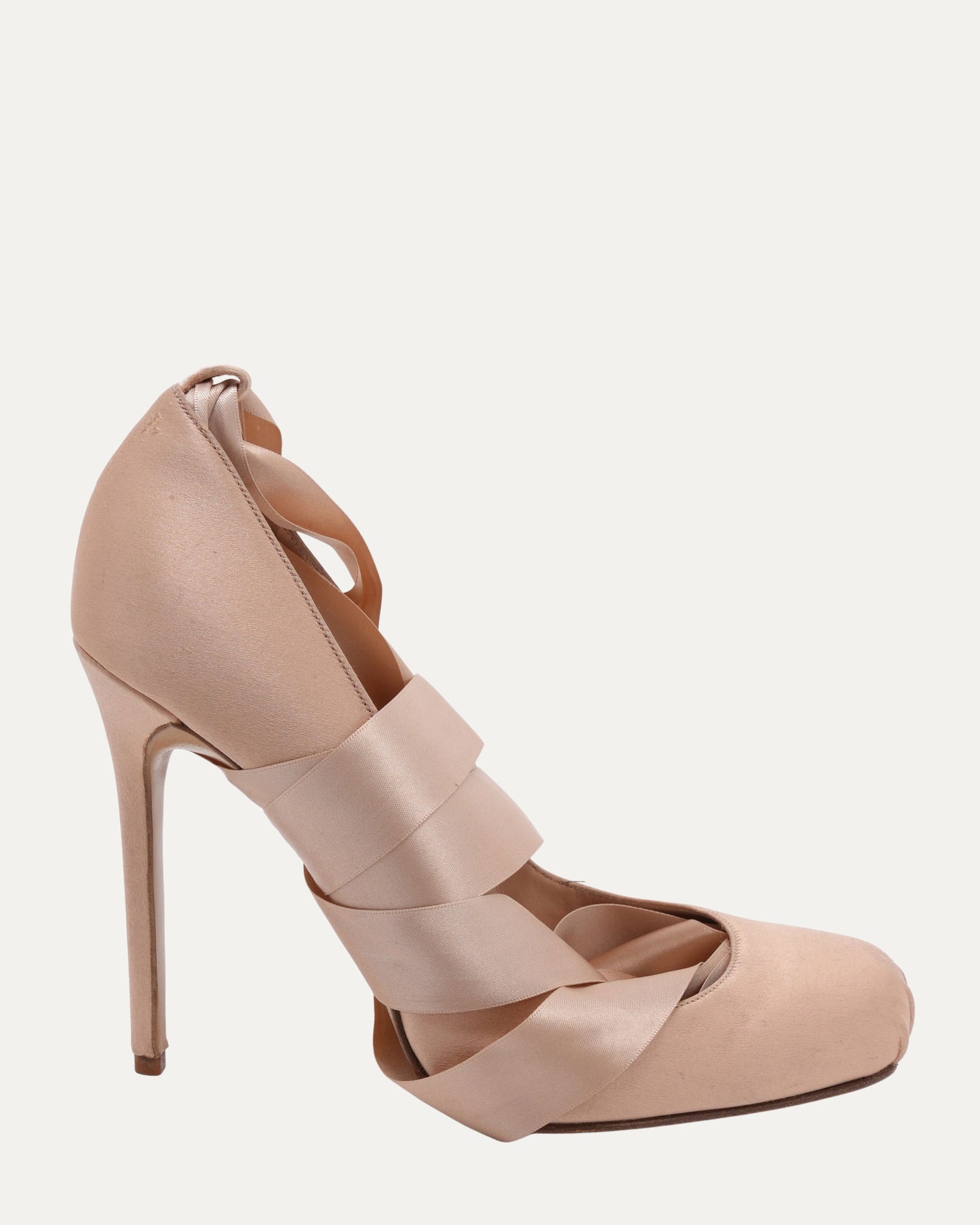 c. 2002 Satin Ballerina Wrap Heels