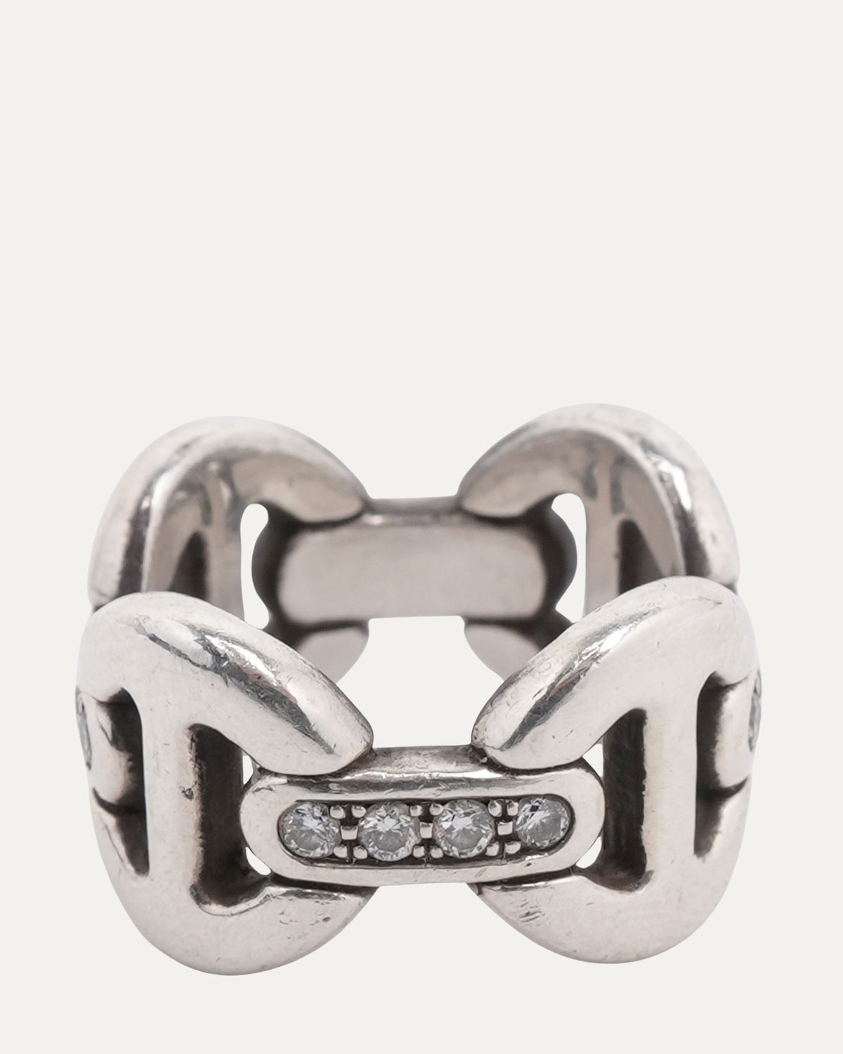 Diamond Quad Link Ring