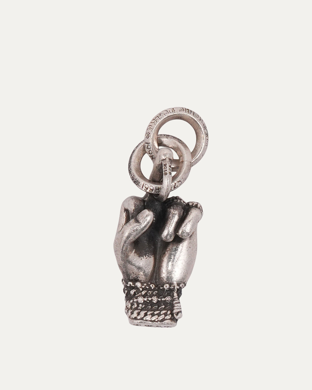 Middle Finger Pendant with B Rings