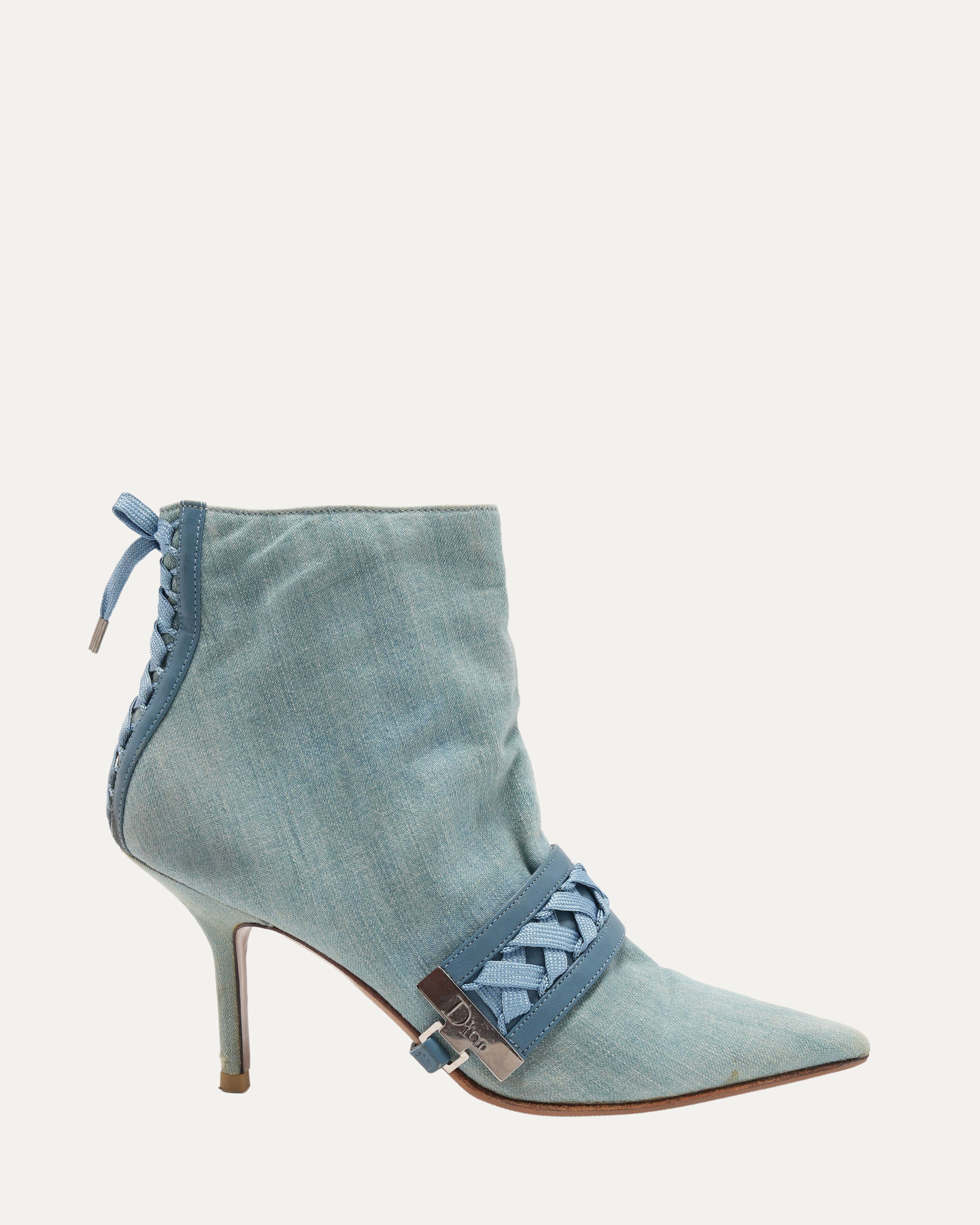 Galliano Era FW 2002 Denim Booties