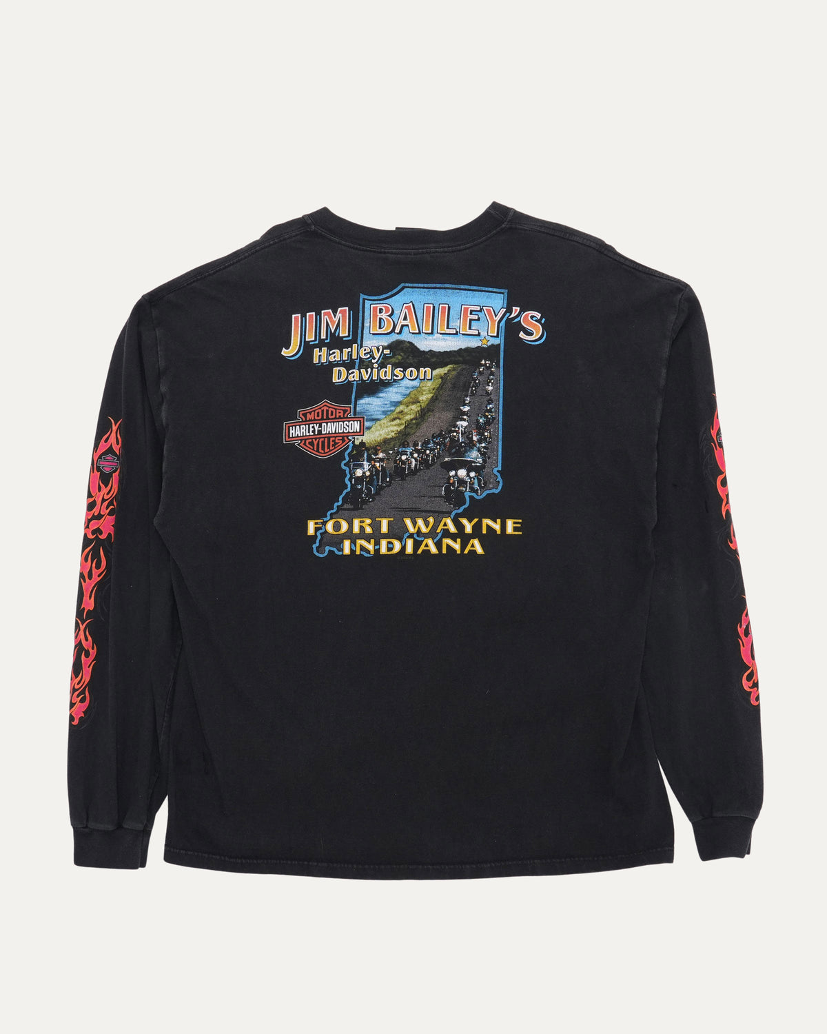 Harley Davidson Fort Wayne, Indiana Long Sleeve Pocket T-Shirt