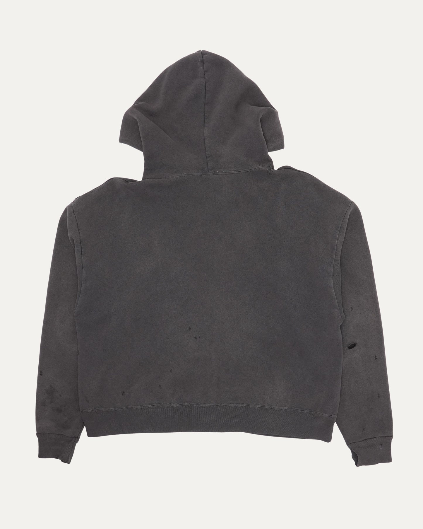 Distressed Zip Up Hoodie