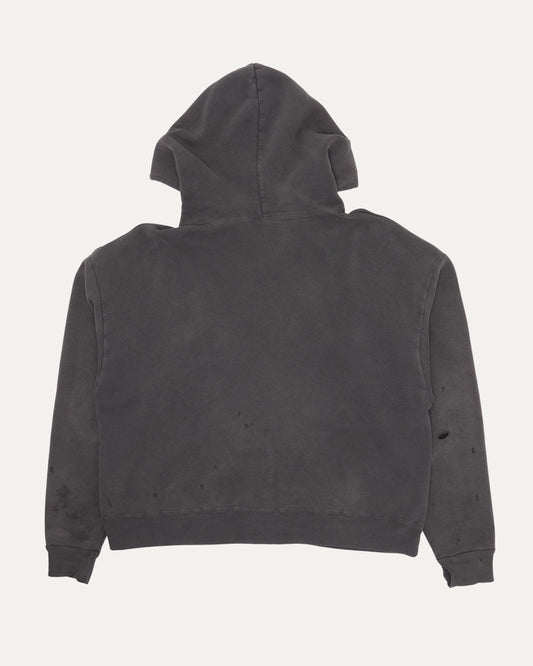 Distressed Zip Up Hoodie