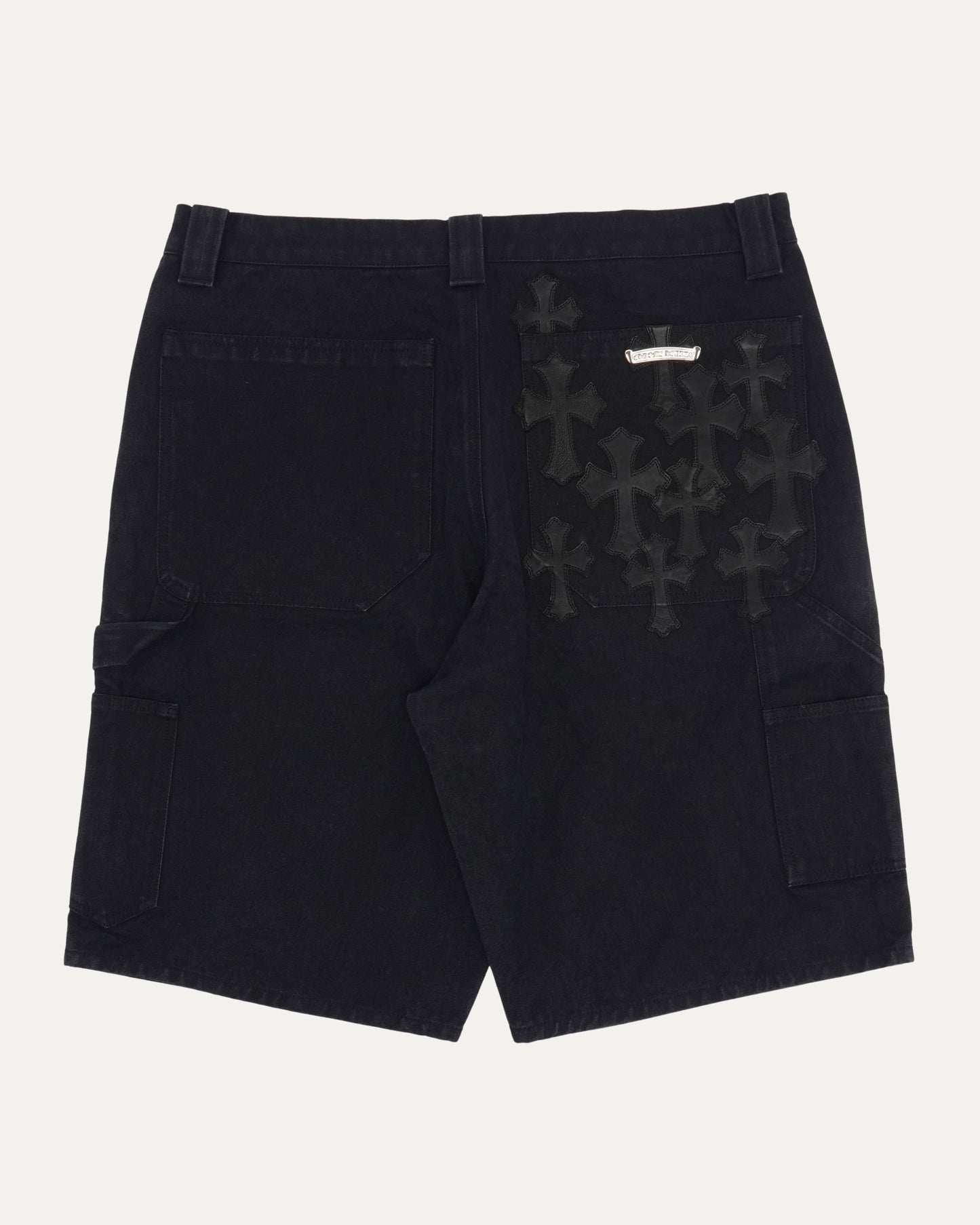 Double Knee Cross Patch Shorts