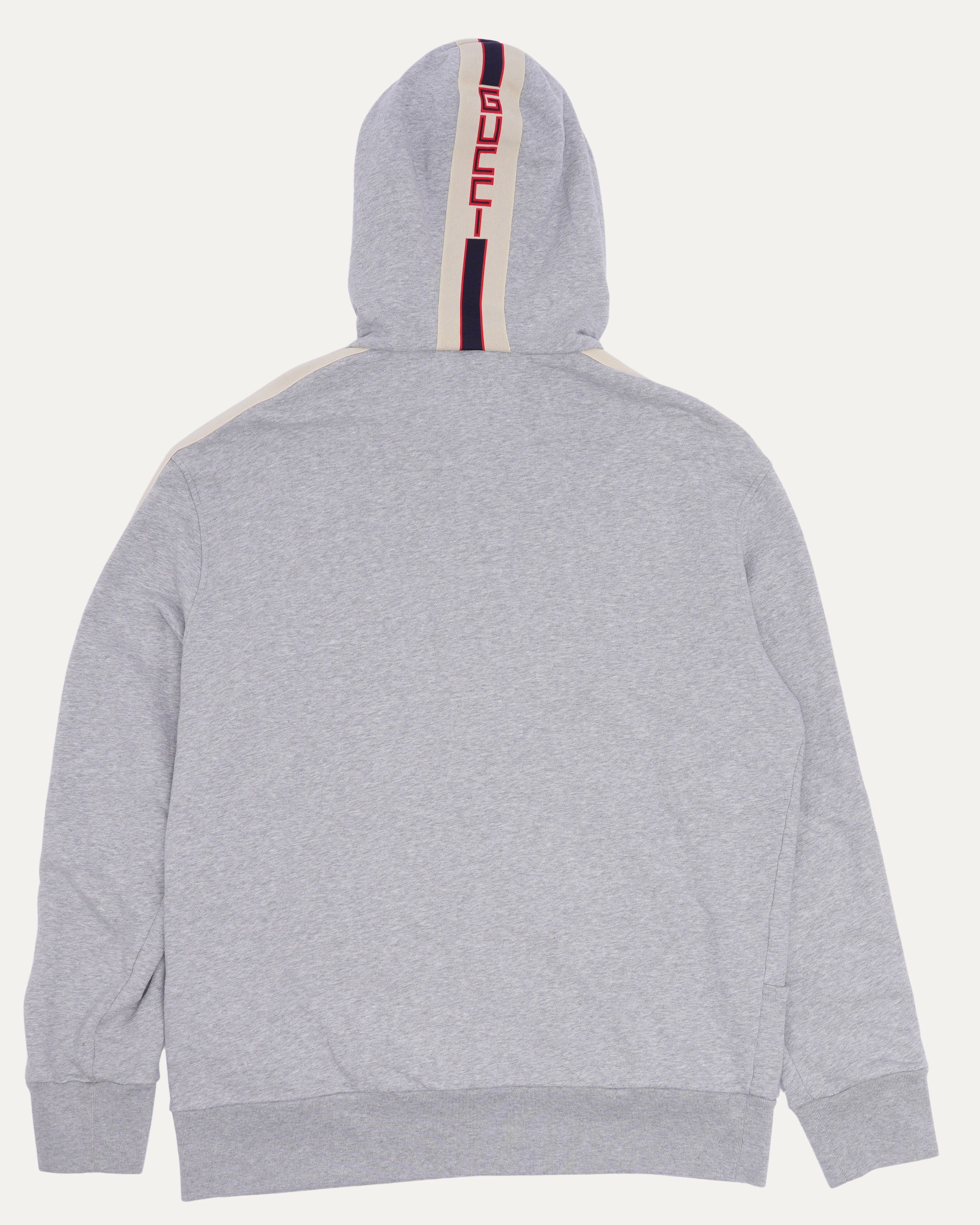 Logo Stripe Zip Up Hoodie