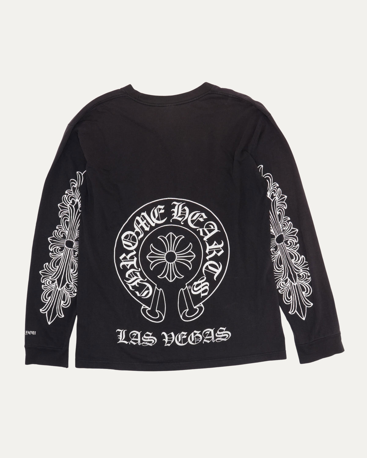 Vintage Las Vegas Horseshoe Logo Long Sleeve Pocket T-Shirt