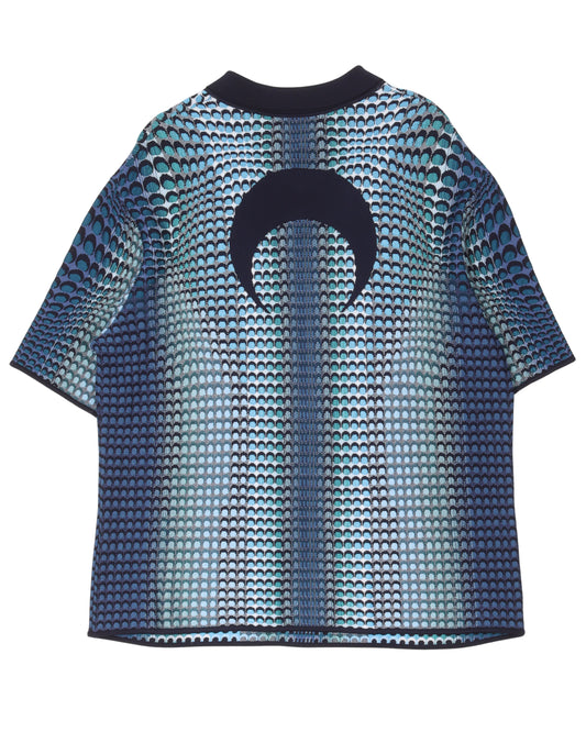 Marine Serre Knit Polo Shirt