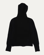 Cemetery Cross Patch Cashmere Zip Up Hooded Sweater
