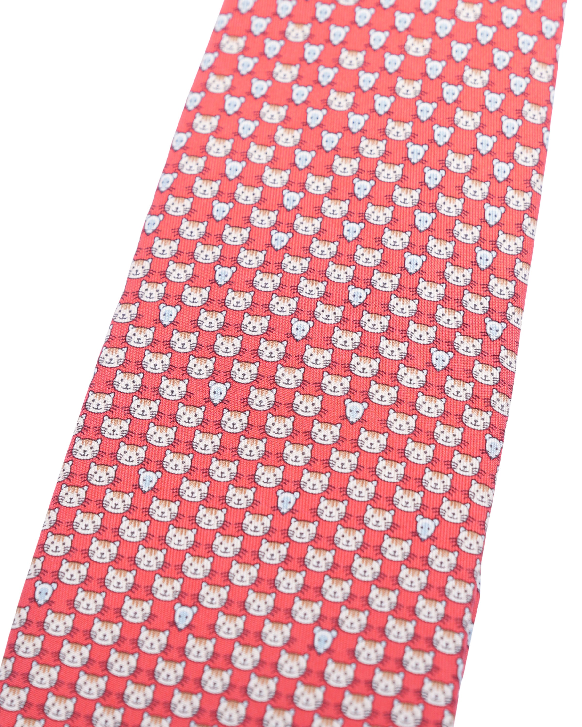 Cat & Mouse Printed Silk Tie