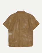 Perforated Leather Short Sleeve Shirt