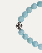 8mm Larimar Plus Cross Bead Bracelet